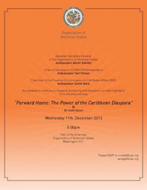 “Forward Home: The Power of the Caribbean Diaspora” by Dr. Keith Nurse